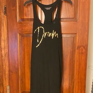 Victoria's Secret Black Chemise with Gold Script